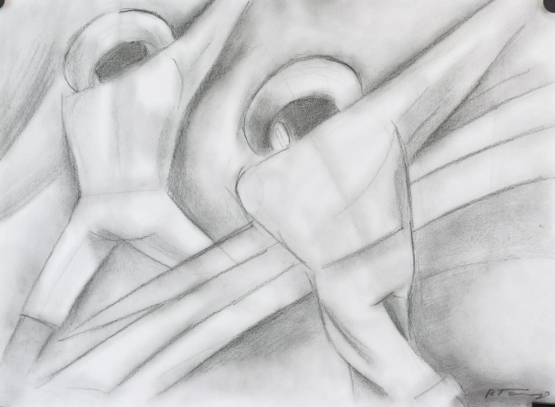 Rufino Tamayo Mexican Modernist Charcoal on Paper (1 of 5)