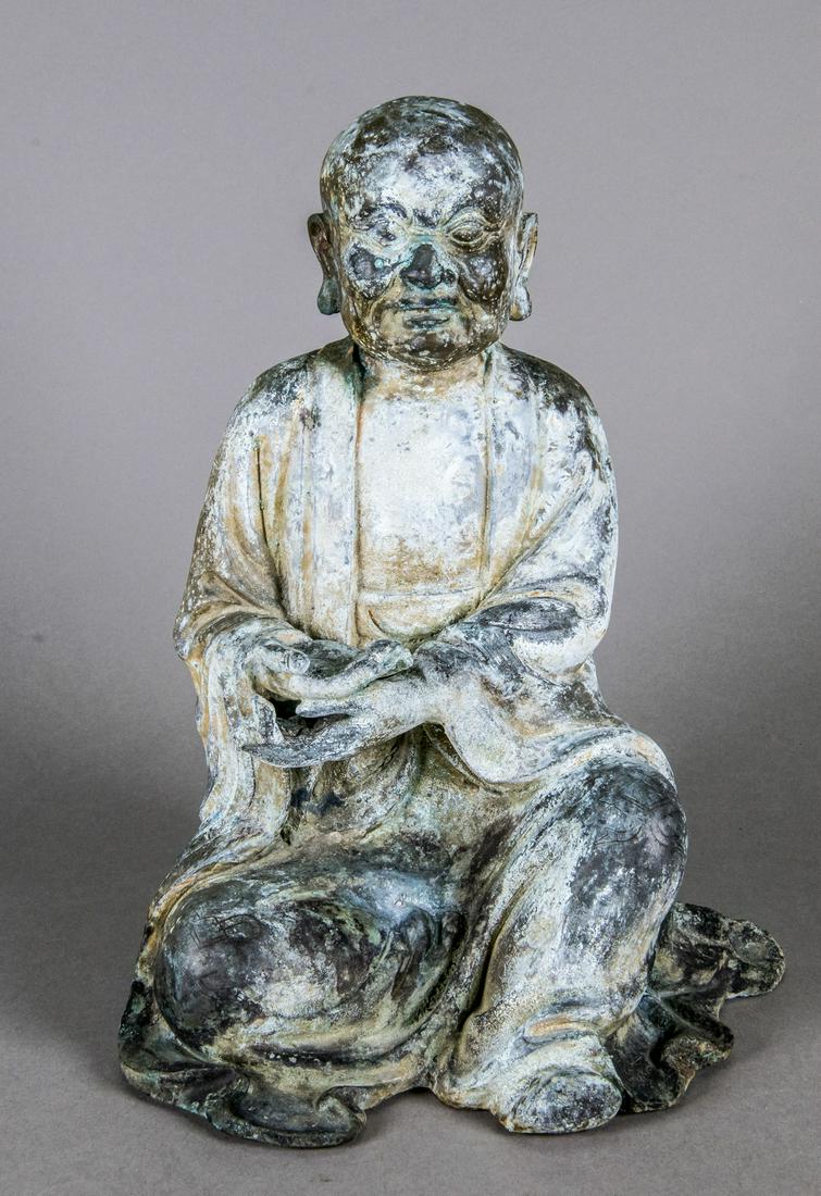 Chinese Bronze Arhat Statue (1 of 4)