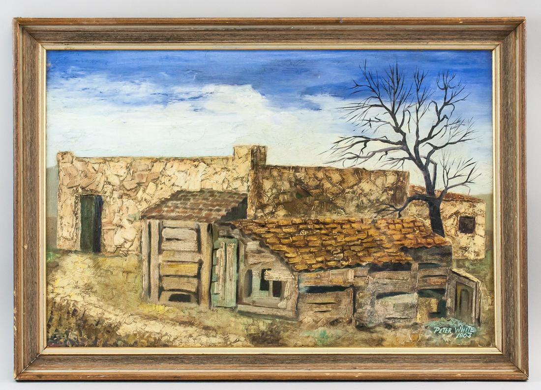 Peter White Canadian Acrylic on Board Dated 1963 (1 of 8)