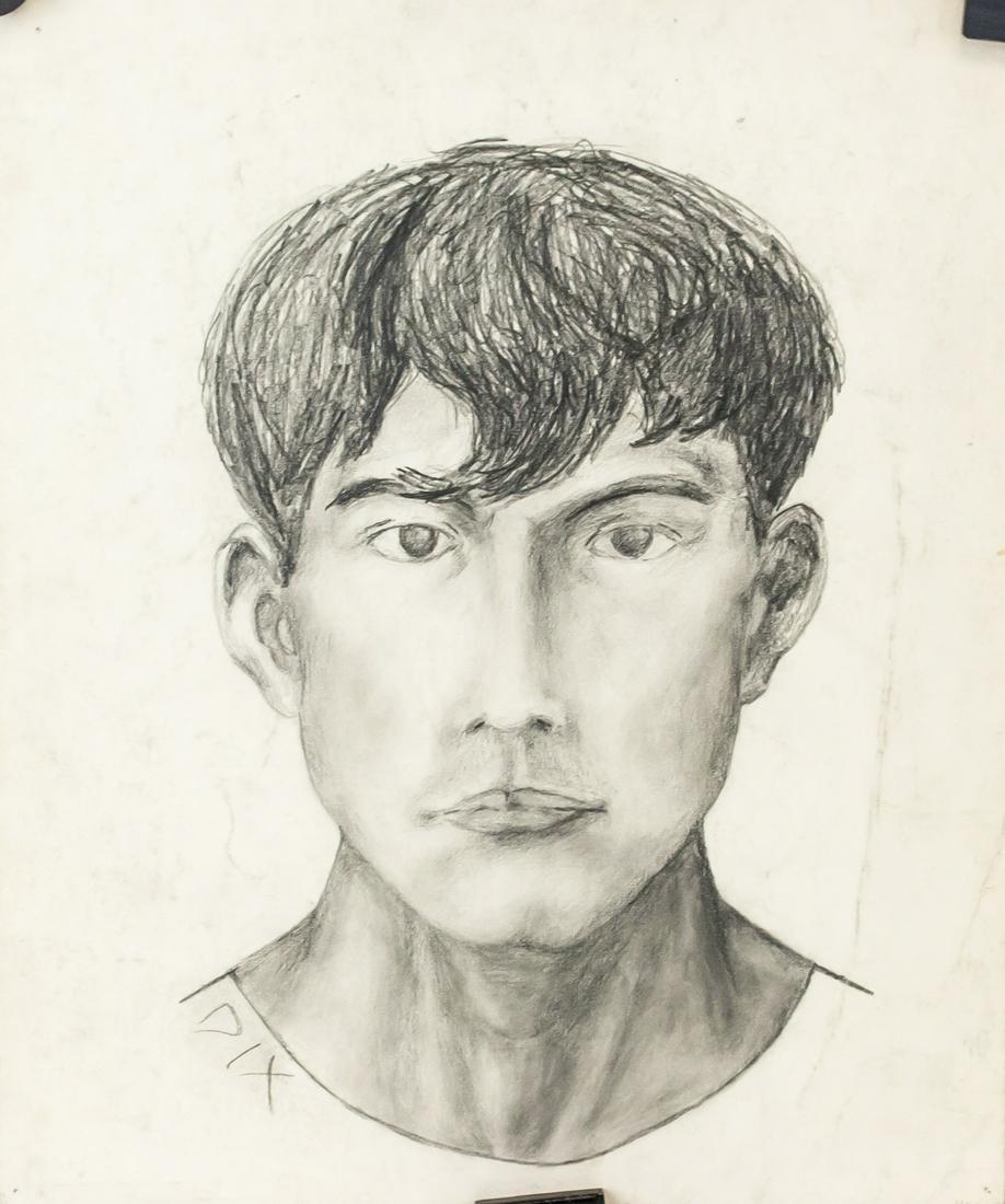 Otto Dix German Modernist Charcoal Portrait (1 of 5)