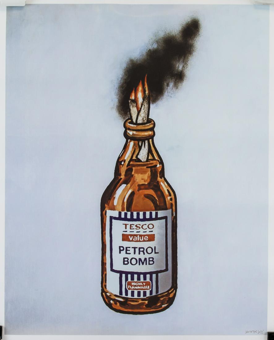 Banksy British Pop Signed Lithograph Petrol Bomb (1 of 7)