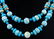 Chinese Copper Earrings & Turquoise Necklace - 2