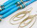 Chinese Copper Earrings & Turquoise Necklace - 5