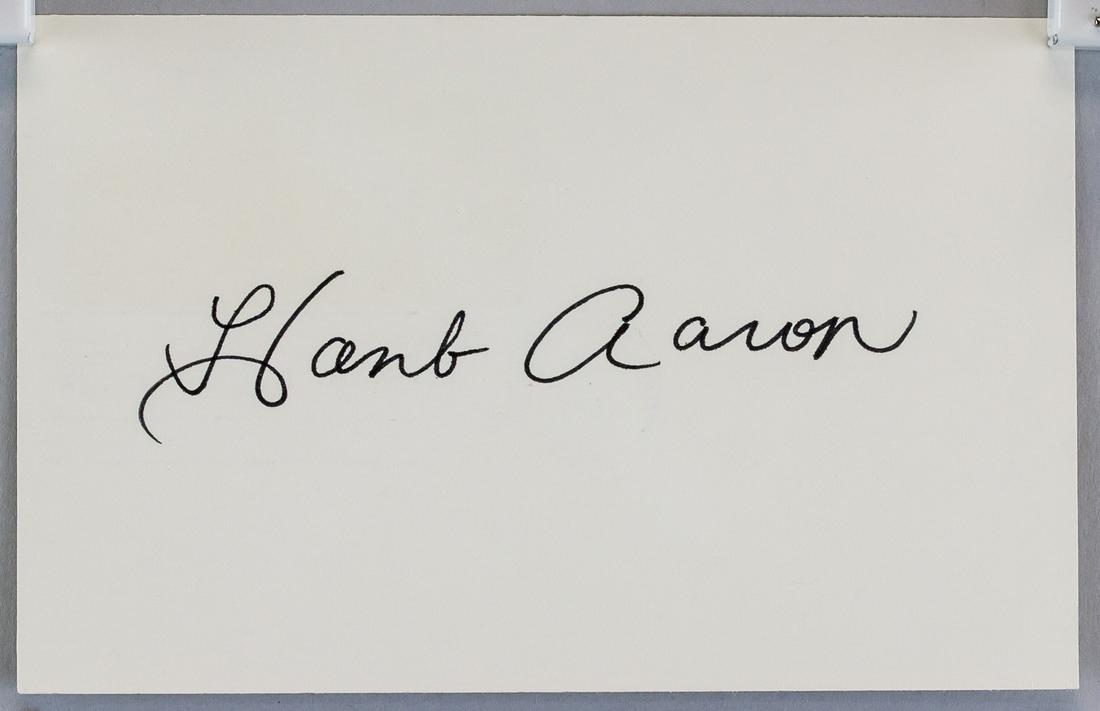 Hank Aaron Autographed Postcard JSA Letter (1 of 6)