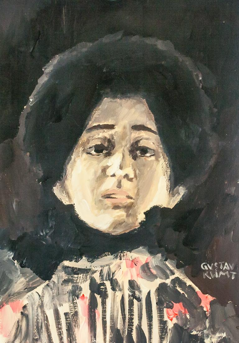 Attr Gustav Klimt Austrian Oil Gouache KUNSTHANDYL (1 of 6)