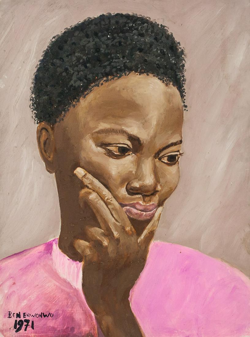 Ben Enwonwu Nigerian British Oil on Board 1994 (1 of 7)