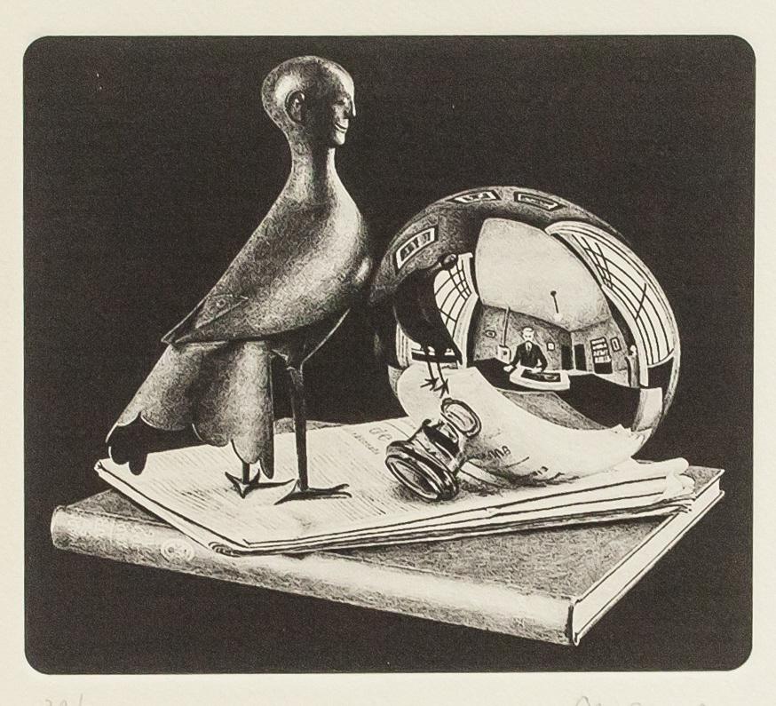 M. C. Escher Dutch Signed Linocut on Paper 32/150 (1 of 6)