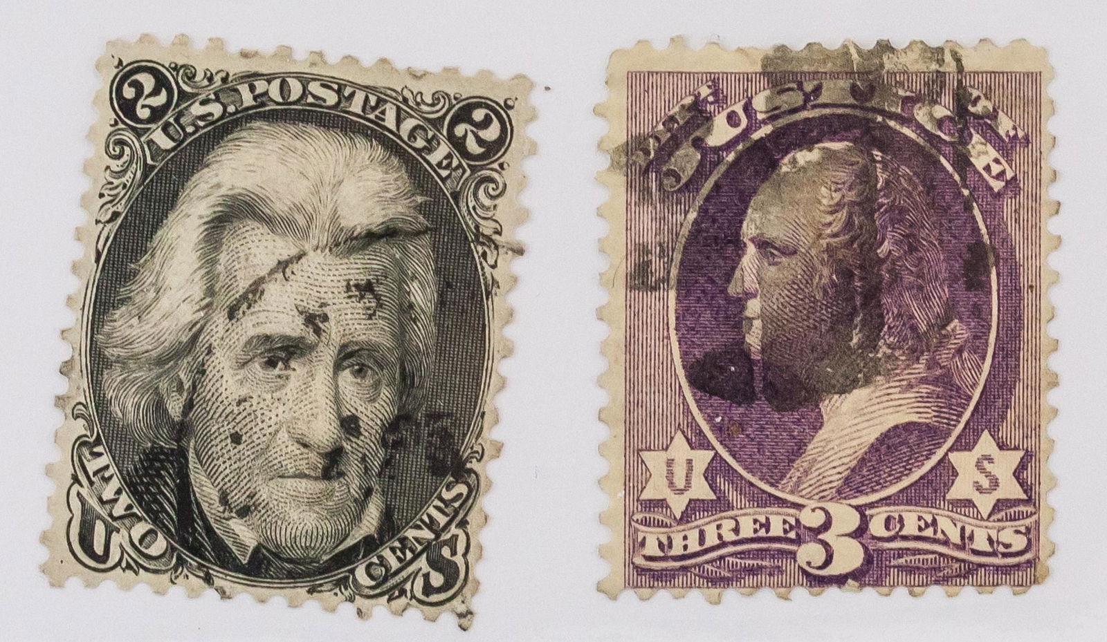 2 Assorted Rare 1860 American Stamps (1 of 3)