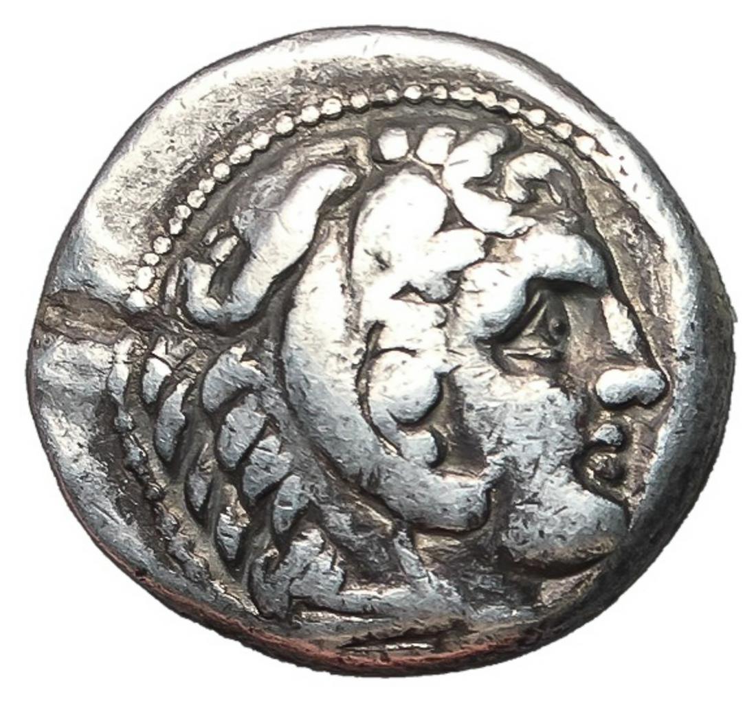 315-294 BC Macedon Silver Tetradrachm: 315-294 BC Macedon Kassander, Philip IV or Alexander silver Tetradrachm silver coin, Amphipolis mint, obverse engraved head of Herakles right wearing lion skin, reverse Zeus seated left holding eagle 