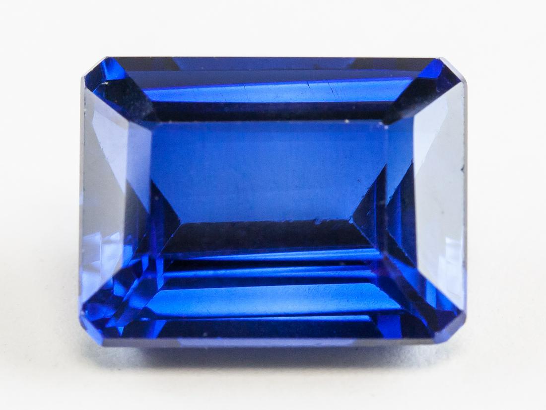 12.95ct Emerald Cut Blue Natural Sapphire GGL (1 of 4)