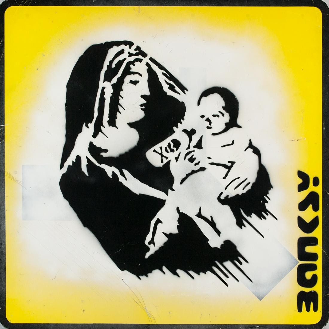 Banksy British Pop Reflective Square Sign (1 of 9)