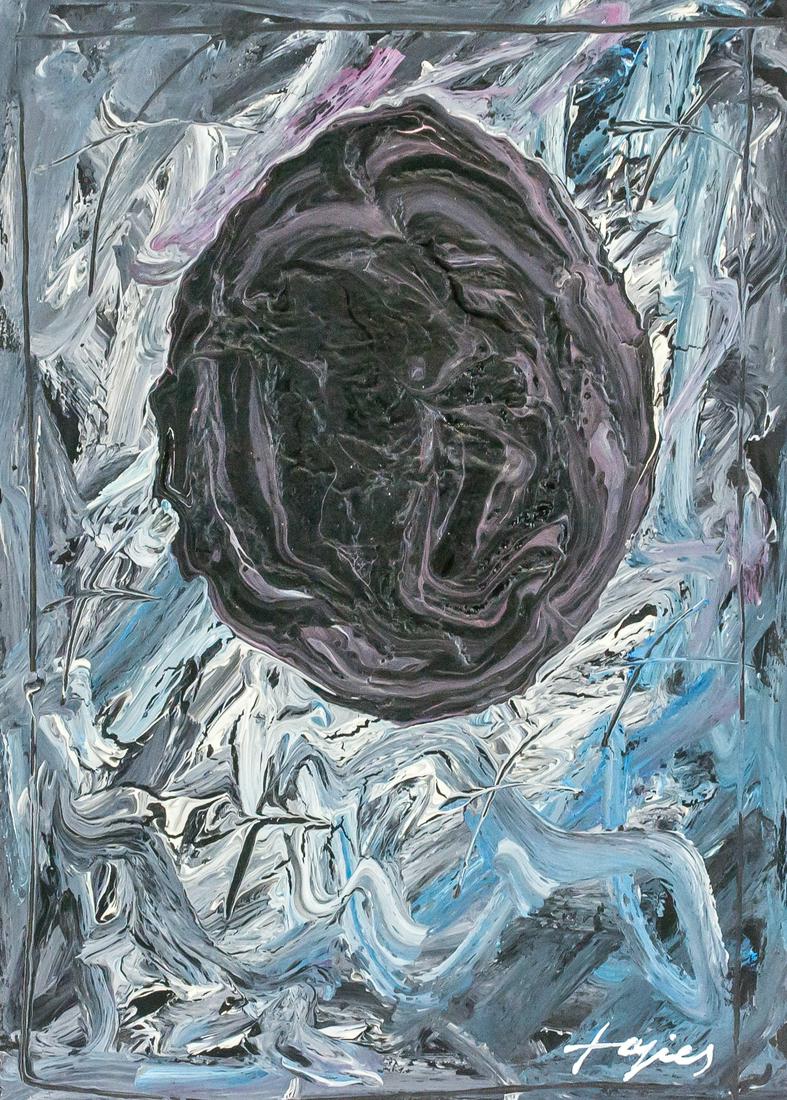 Antoni Tapies Spanish Modernist Oil on Panel (1 of 5)