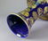 Chinese Blue Mirror Gilt Porcelain Vase Guangxu - 6