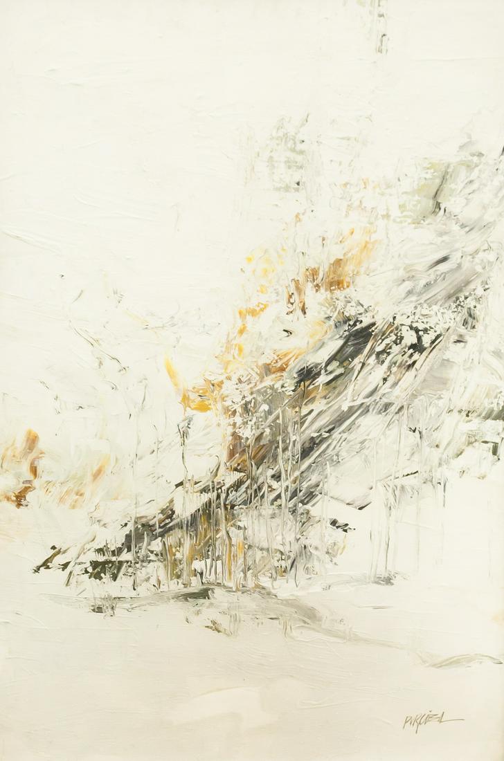 Oil on Canvas Abstract Signed Illegibly (1 of 7)