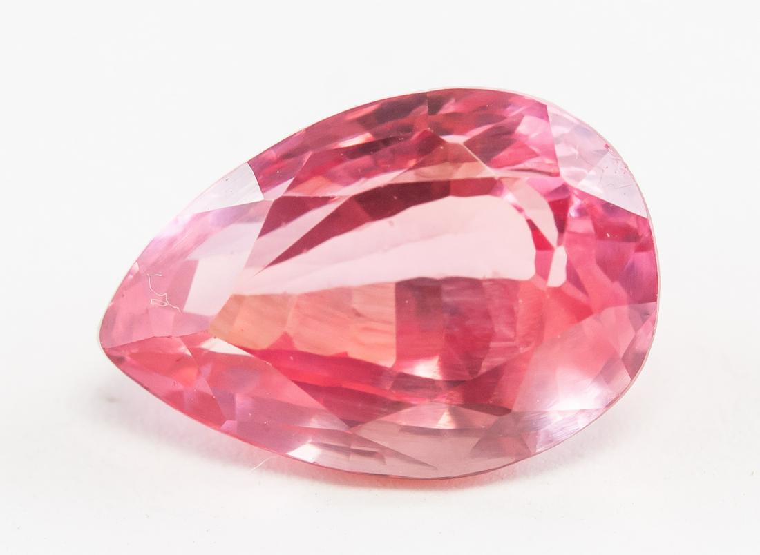 6.50 ct Pear Cut Natural Padparadscha Sapphire GGL (1 of 4)