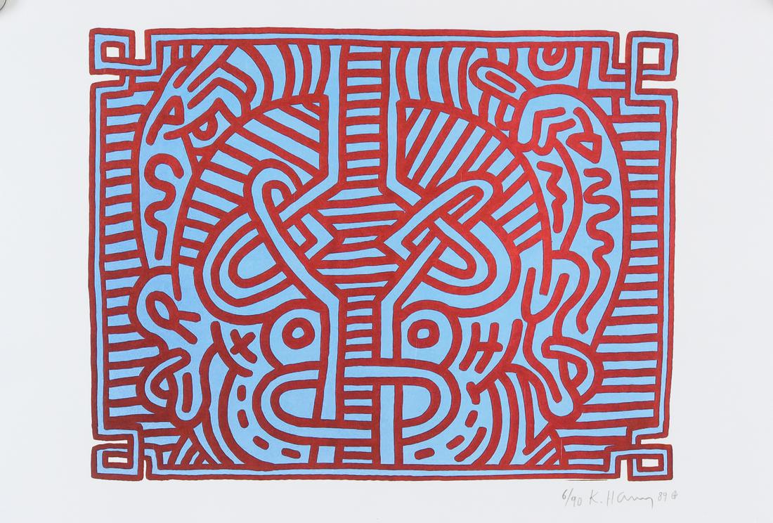 Keith Haring American Signed Lithograph 6/90 '89 (1 of 7)