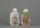Two Chinese Glass Inner Painting Snuff Bottle