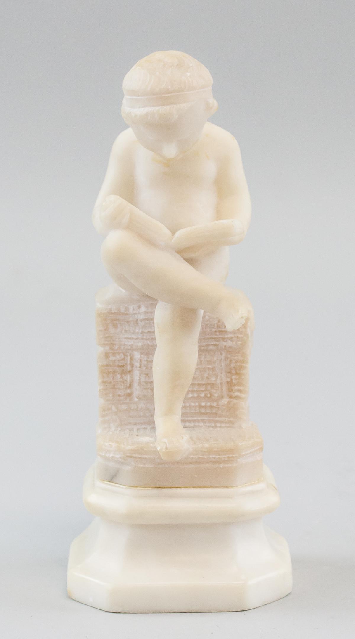 Italy Marble Stone Carved Boy Made in Italy (1 of 6)