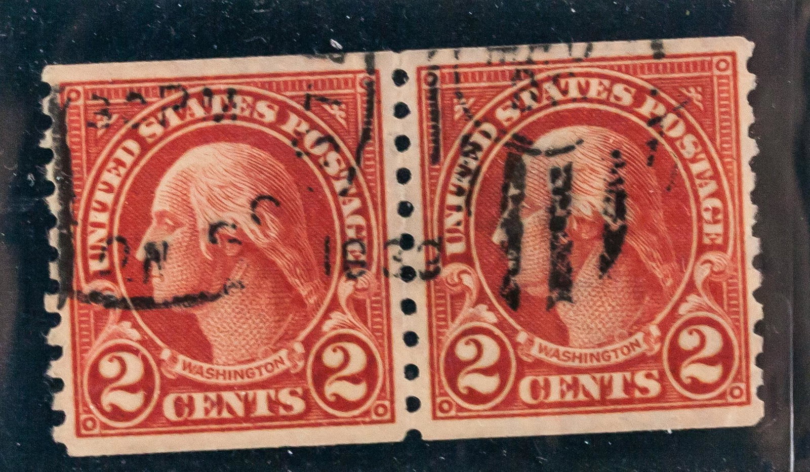 Two American 2 Cents Washington Stamps (1 of 3)