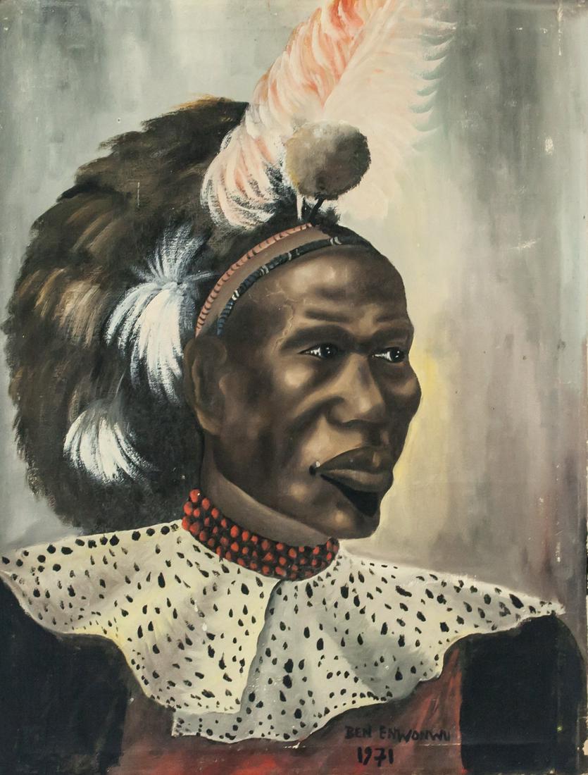Ben Enwonwu Nigerian Modernist OOC Portrait 1971 (1 of 10)