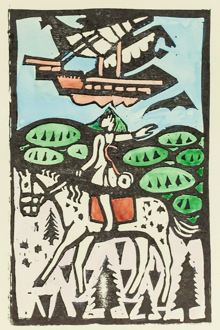 Oskar Kokoschka Austrian Signed Woodcut on Paper (1 of 7)