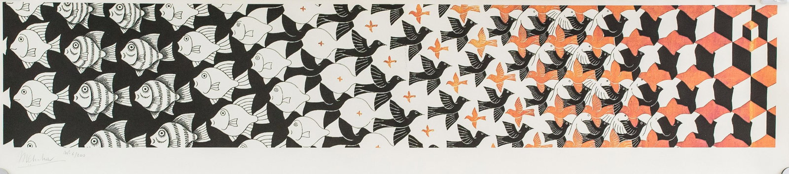 M. C. Escher Dutch Signed Litho on Paper 6/200 (1 of 9)