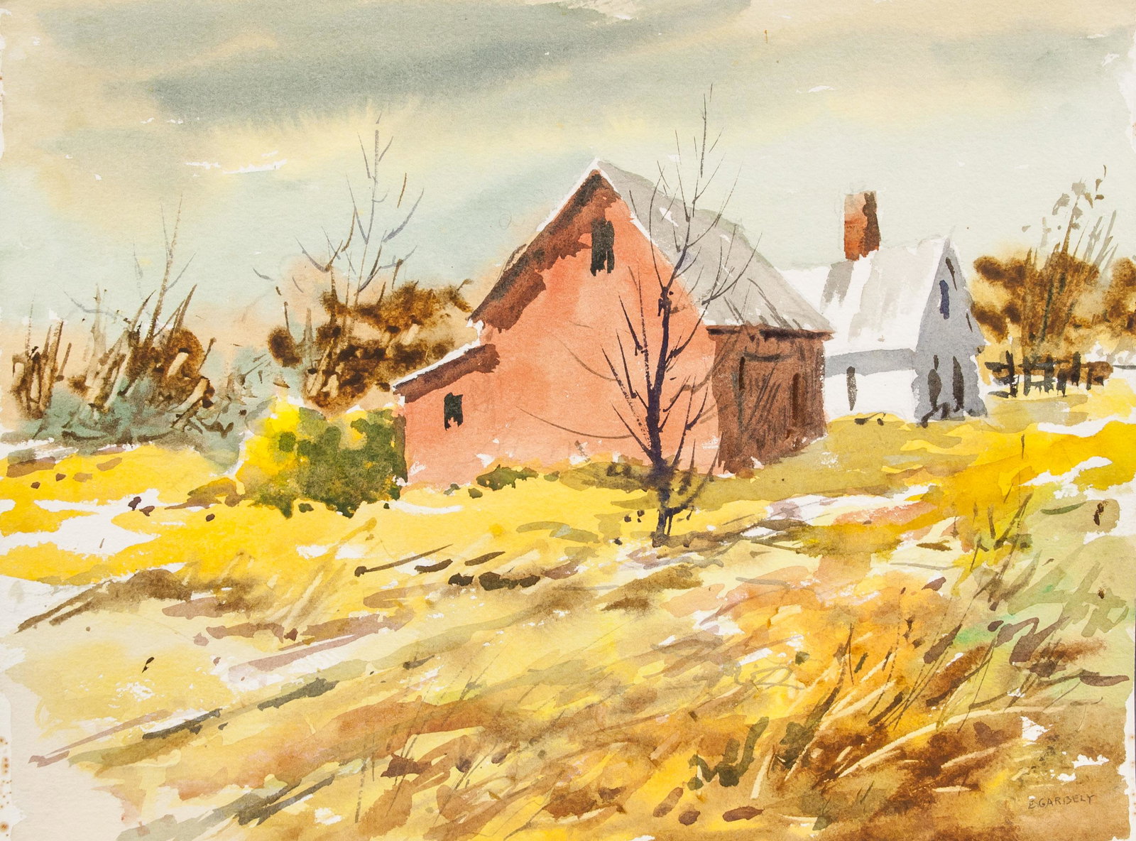Edward Garbely 1908-1999 American Watercolor Paper (1 of 5)
