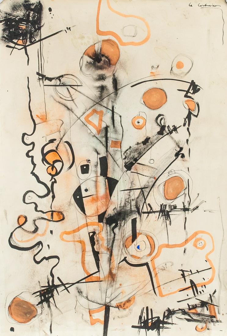 Le Corbusier Swiss-French Mixed Media on Paper (1 of 7)