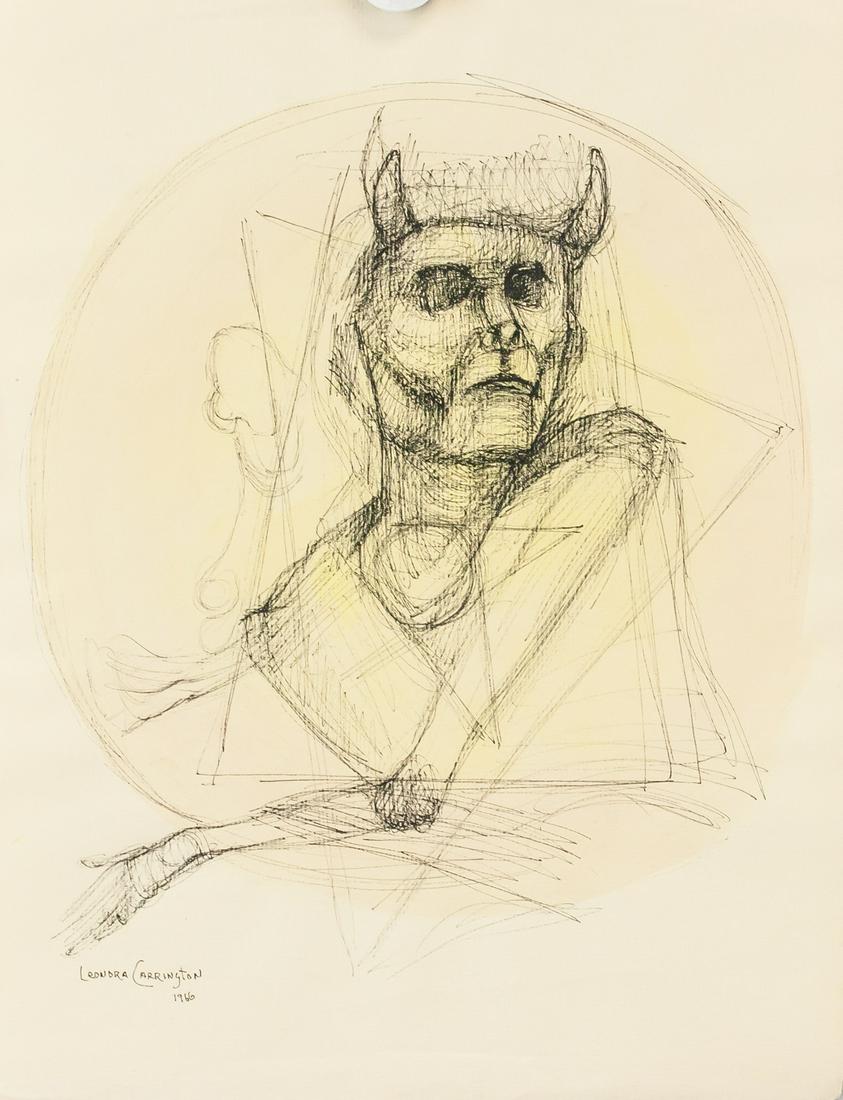 Leonora Carrington Mexican Ink and WC on Paper (1 of 5)