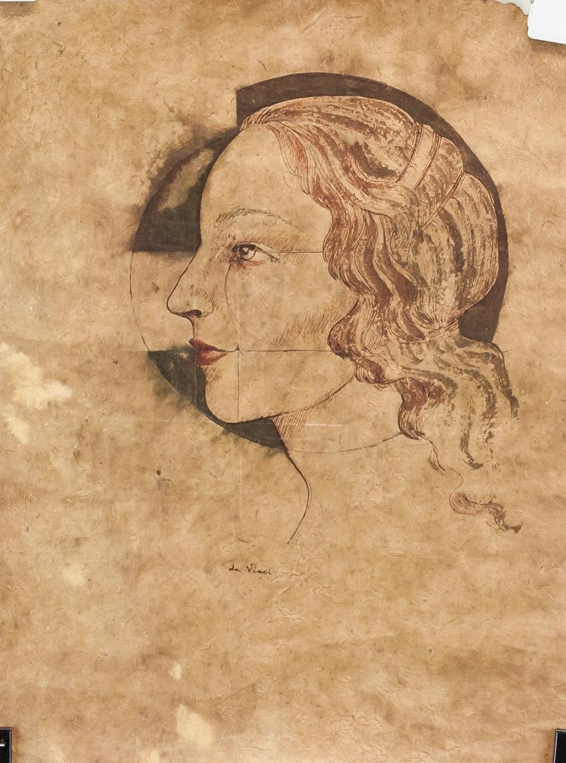 Attr. Leonardo da Vinci Italian Ink 14.07.76 (1 of 9)
