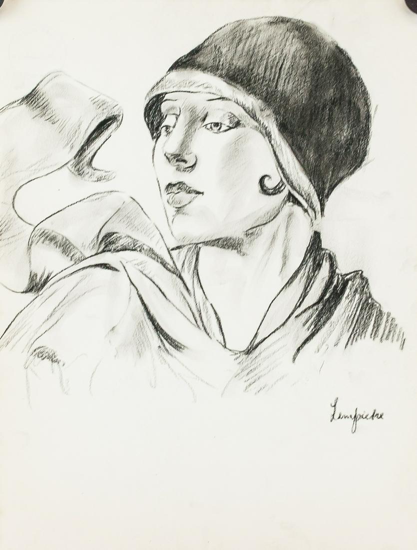 Tamara de Lempicka Polish Art Deco Pencil on Paper (1 of 6)
