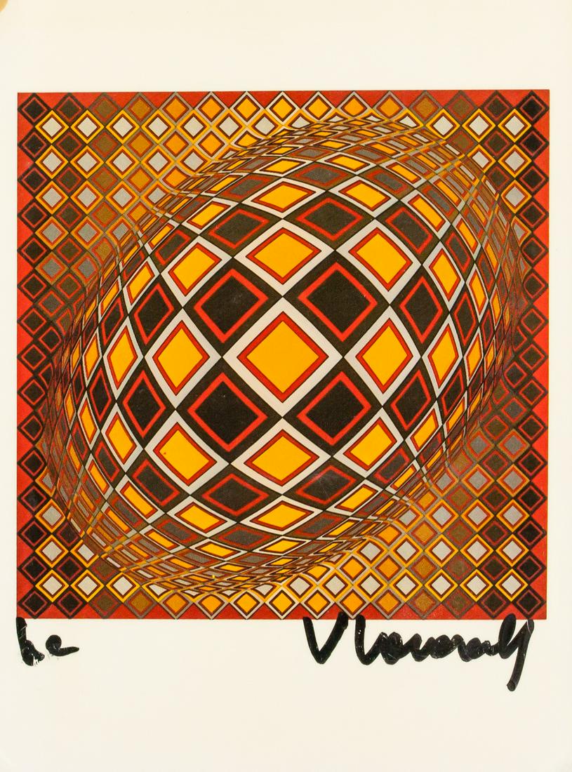 Victor Vasarely Hungarian-French Mixed Media (1 of 6)