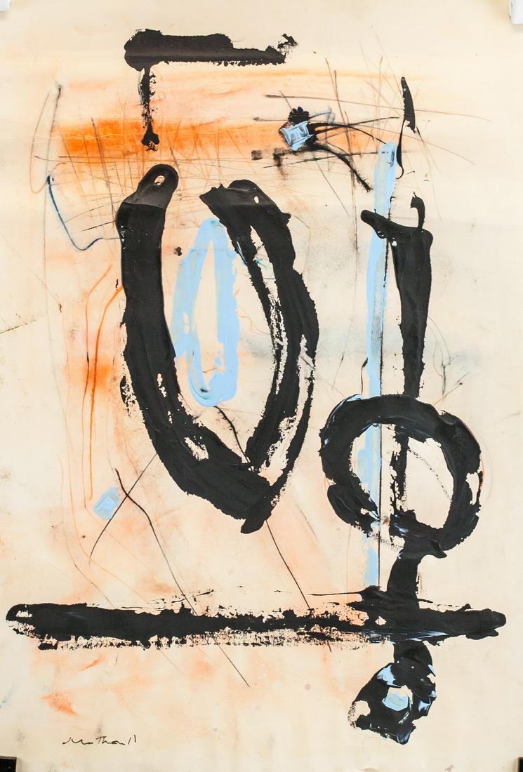 Robert Motherwell American Abstract Mixed Media (1 of 8)