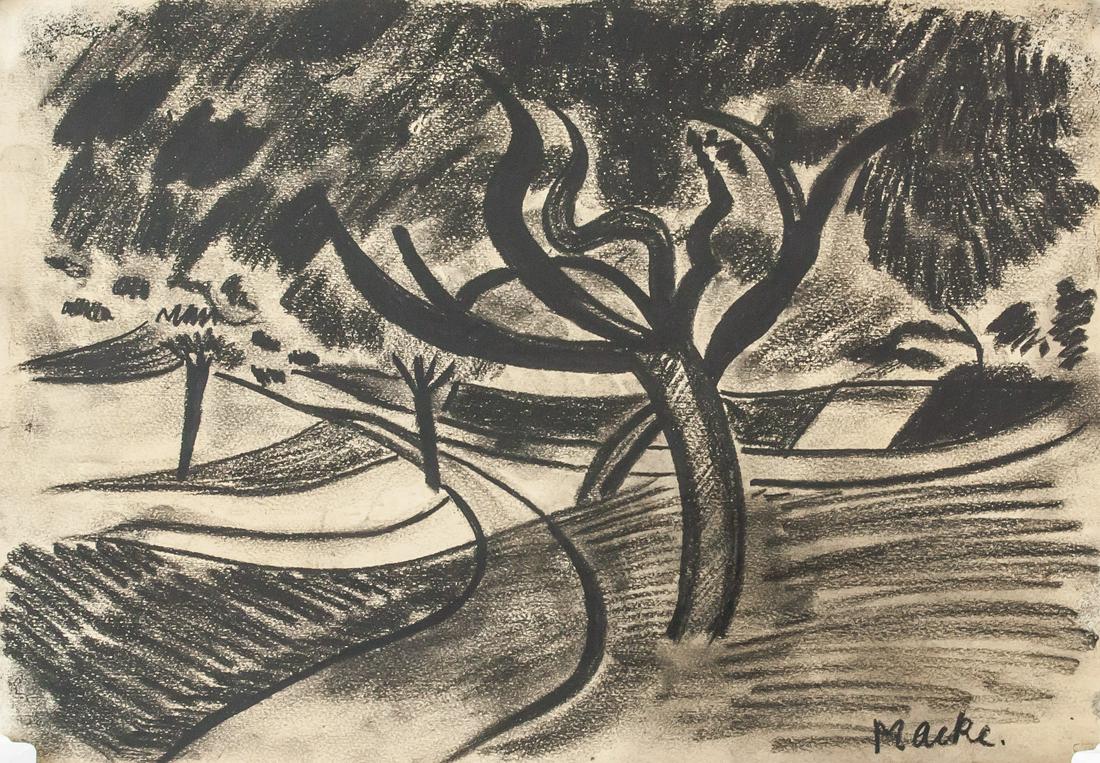 August Macke German Expressionist Charcoal Study (1 of 7)