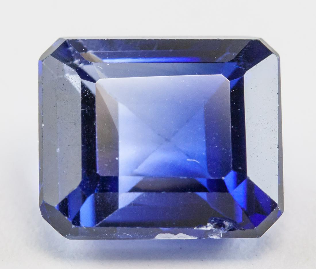 7.20ct Emerald Cut Blue Natural Sapphire AGSL (1 of 4)
