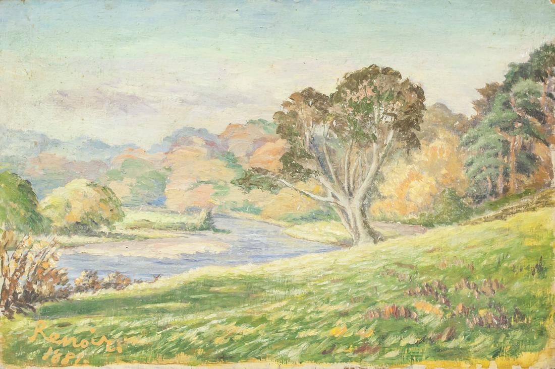 French Oil Signed Renior 1881 Galerie Beyeler Pari (1 of 7)