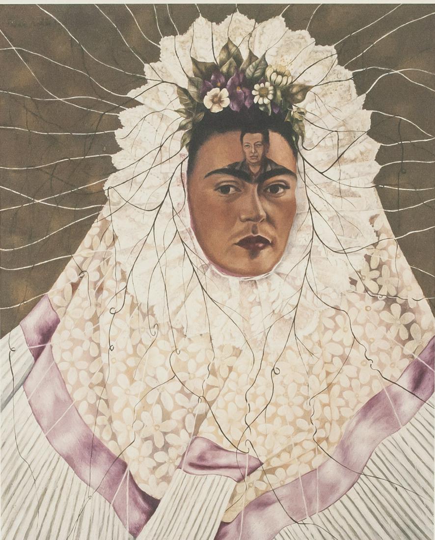 Frida Kahlo Mexican Signed Linocut Etching (1 of 5)
