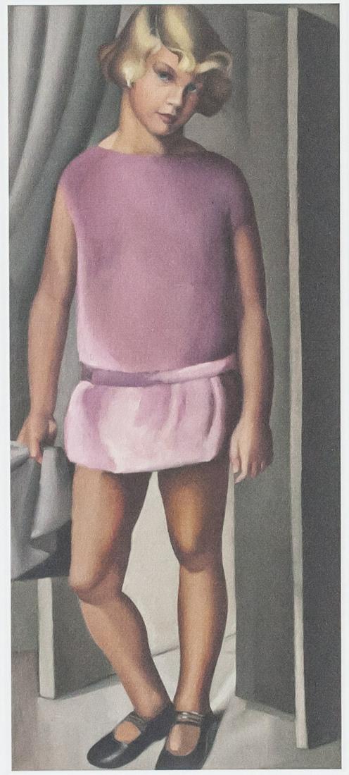 Tamara de Lempicka Polish Signed Litho 22/100: Lithograph on paper. Featuring portrait of a blonde woman. "22/100" inscribed beneath the image. Signed "T. de Lempicka" beneath the image. Attributed to Tamara de Lempicka (1898-1980, Polish). Plate: