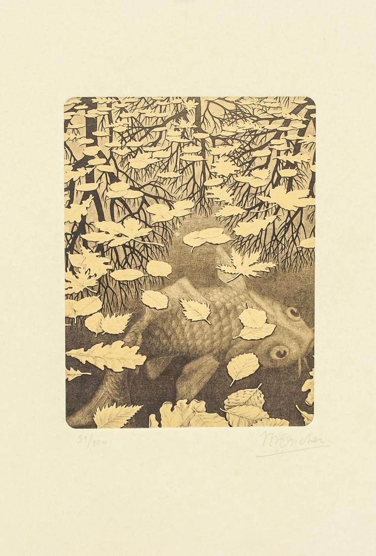 M. C. Escher Dutch Signed Lithograph 51/100 (1 of 6)