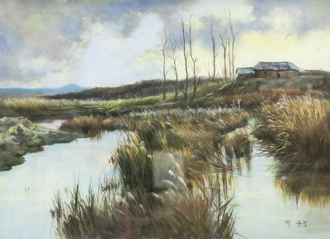 Attr. Lee Yun Jung Korean Mixed Media on Paper (1 of 6)