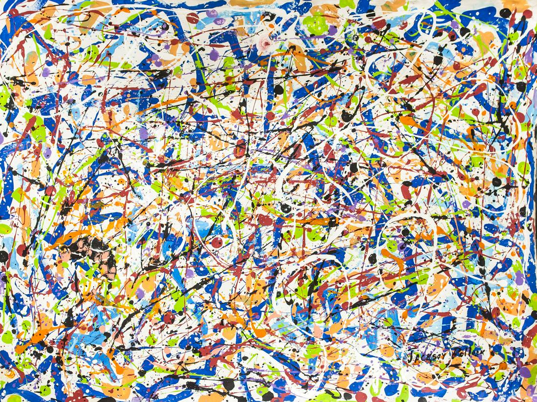 Attr. Jackson Pollock American Acrylic on Canvas (1 of 7)