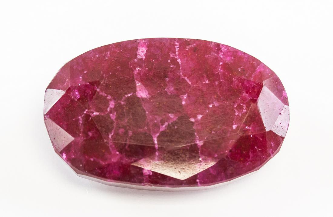89.15ct Oval Cut Natural Ruby Gem EGL Certificate (1 of 5)