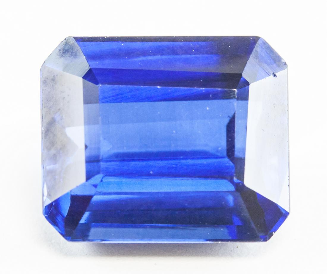 13.35ct Emerald Cut Blue Natural Sapphire GGL (1 of 4)
