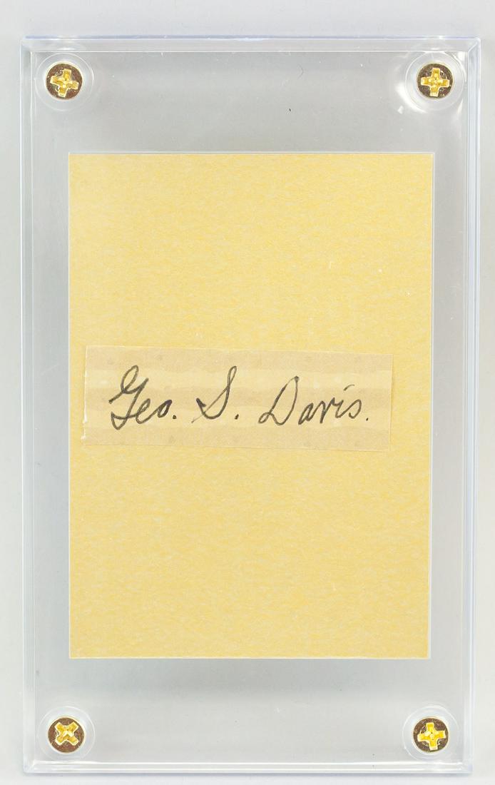 George Davis 1870-1940 American Autograph Card (1 of 5)