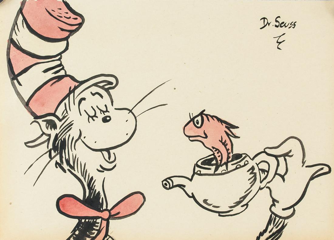 Dr. Seuss American Watercolor and Marker on Paper (1 of 5)