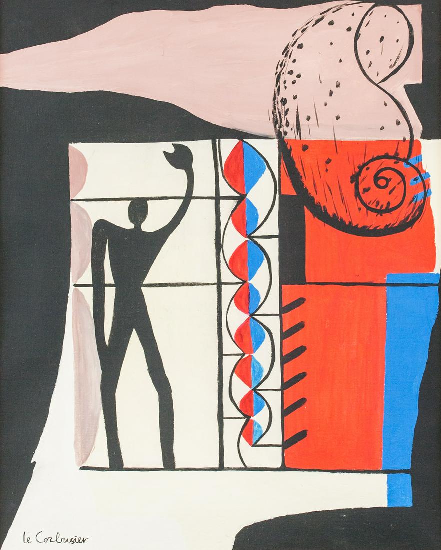 Le Corbusier Swiss-French Acrylic on Canvas (1 of 5)