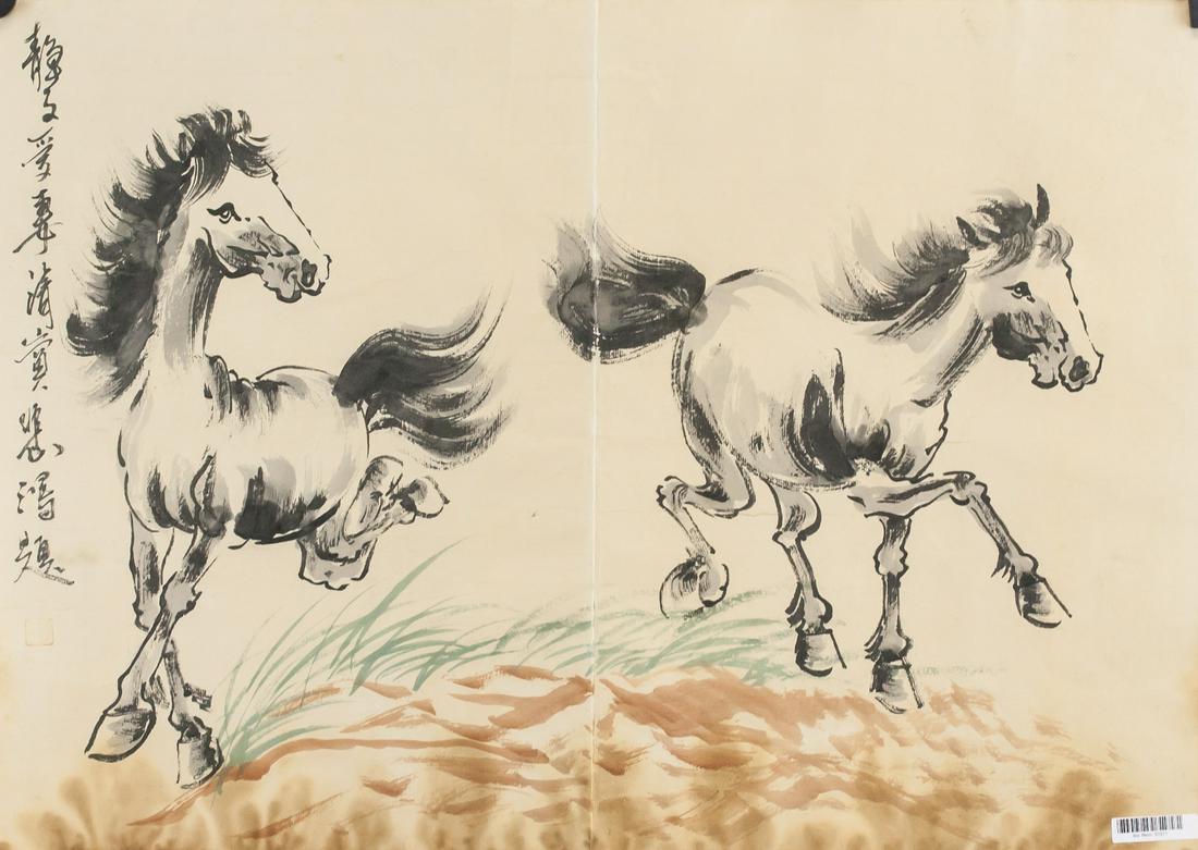 Xu Beihong 1895-1953 Chinese Ink on Paper Horse (1 of 5)