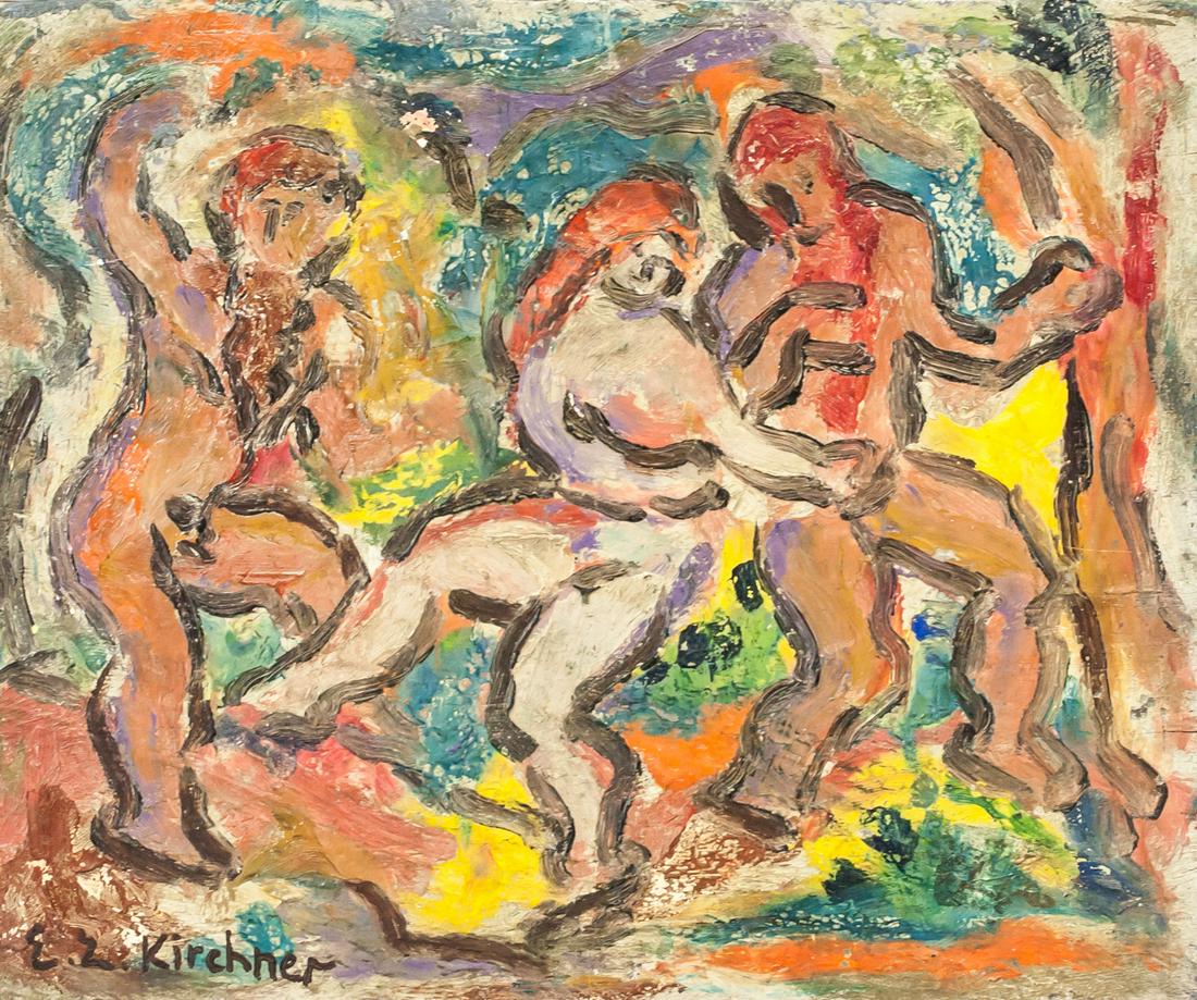 Ernst Ludwig Kirchner German Oil on Board (1 of 6)