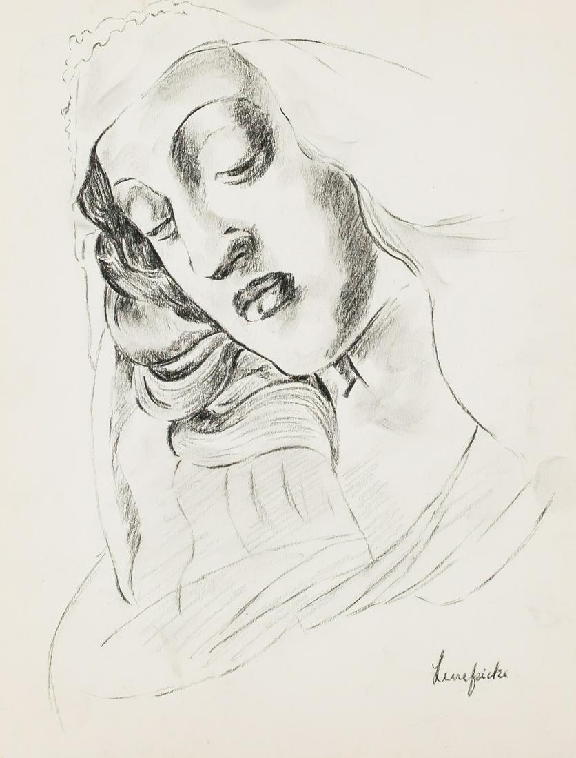 Tamara De Lempicka Polish Charcoal on Paper (1 of 4)