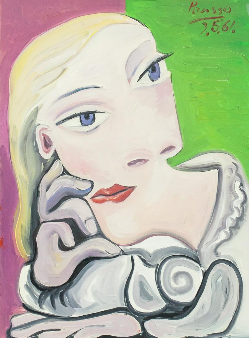 Pablo Picasso Spanish Oil on Canvas 1961 (1 of 6)